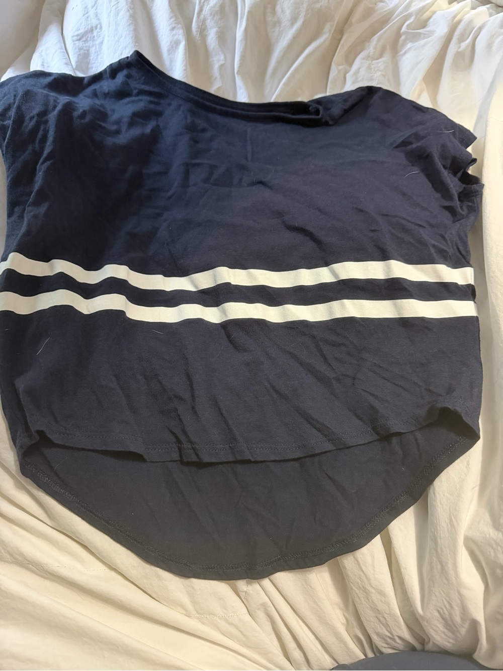 H&M Navy Basic Organic Cotton Tee